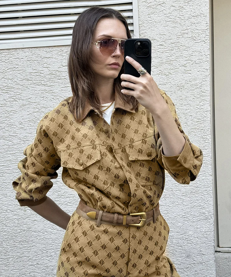 ابيكول Monogram Jacquard Shirt